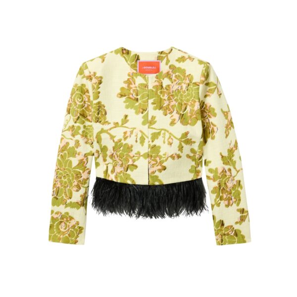 La DoubleJ Bijoux Jacket in Oasis Green - Jackets - Milanese Maximalist Fashion at Coveti