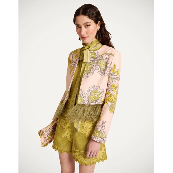 La DoubleJ Bijoux Jacket in Swathe Pink - Jackets - Milanese Maximalist Fashion at Coveti