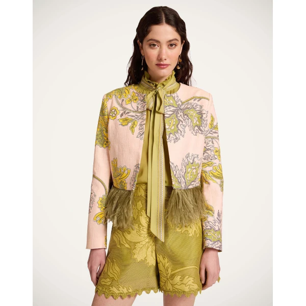 La DoubleJ Bijoux Jacket in Swathe Pink - Jackets - Milanese Maximalist Fashion at Coveti