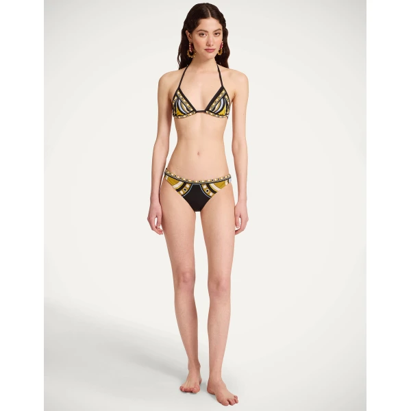 La DoubleJ Bikini Bottom in Sanctuary Placée Black - Beachwear - Milanese Maximalist Fashion at Coveti