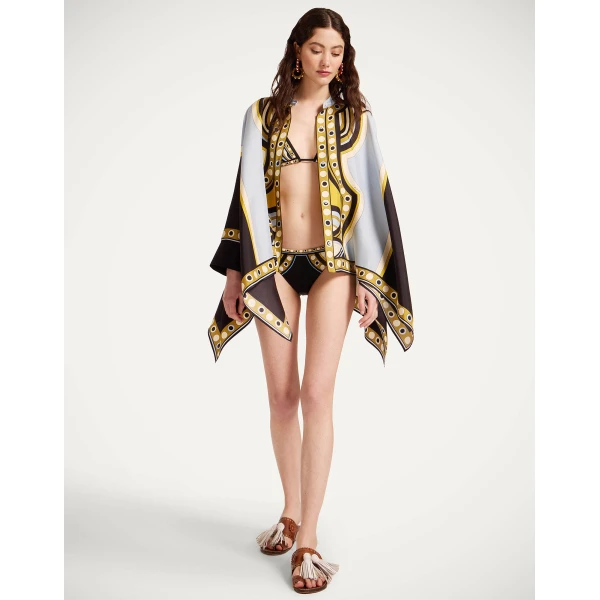 La DoubleJ Bikini Bottom in Sanctuary Placée Black - Beachwear - Milanese Maximalist Fashion at Coveti