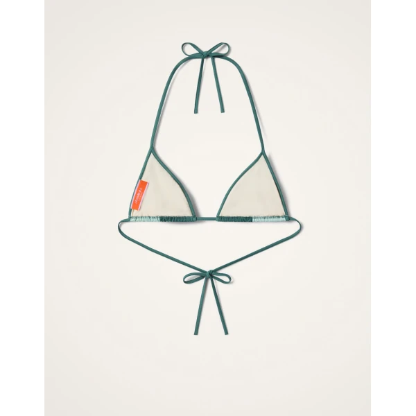 La DoubleJ Bikini Top in Blooming Tulip Placée Mint - Beachwear - Milanese Maximalist Fashion at Coveti