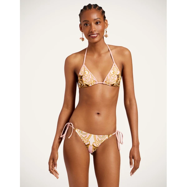 La DoubleJ Bikini Top in Cocoon Placée Pink - Beachwear - Milanese Maximalist Fashion at Coveti