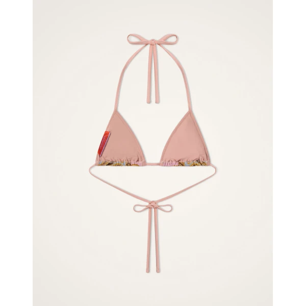 La DoubleJ Bikini Top in Cocoon Placée Pink - Beachwear - Milanese Maximalist Fashion at Coveti