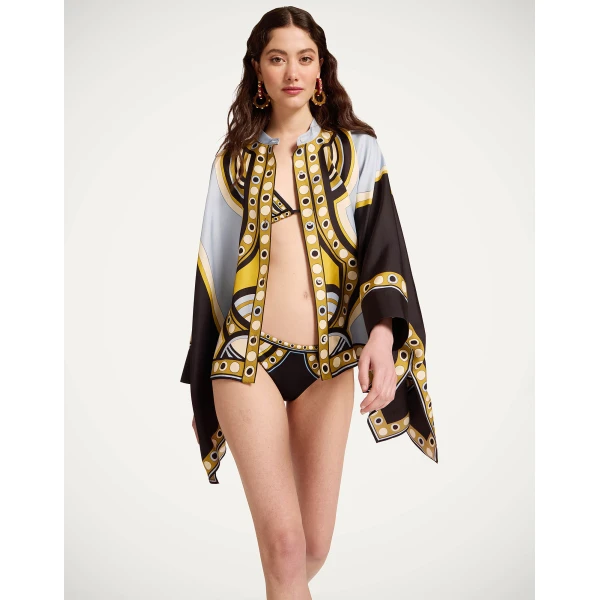 La DoubleJ Bikini Top in Sanctuary Placée Black - Beachwear - Milanese Maximalist Fashion at Coveti