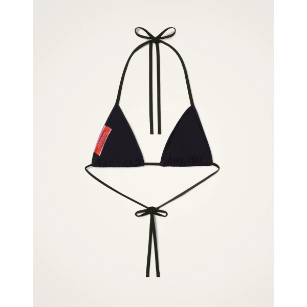 La DoubleJ Bikini Top in Sanctuary Placée Black - Beachwear - Milanese Maximalist Fashion at Coveti