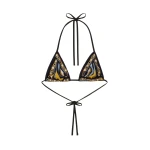 La DoubleJ Bikini Top in Sanctuary Placée Black - Beachwear - Milanese Maximalist Fashion at Coveti
