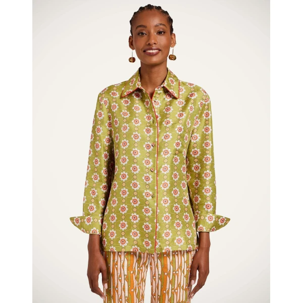La DoubleJ Boy Shirt in Ambrosia Green - Tops - Milanese Maximalist Fashion at Coveti