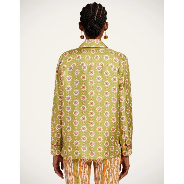 La DoubleJ Boy Shirt in Ambrosia Green - Tops - Milanese Maximalist Fashion at Coveti