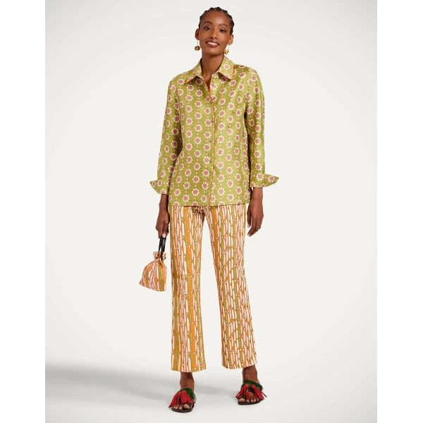 La DoubleJ Boy Shirt in Ambrosia Green - Tops - Milanese Maximalist Fashion at Coveti