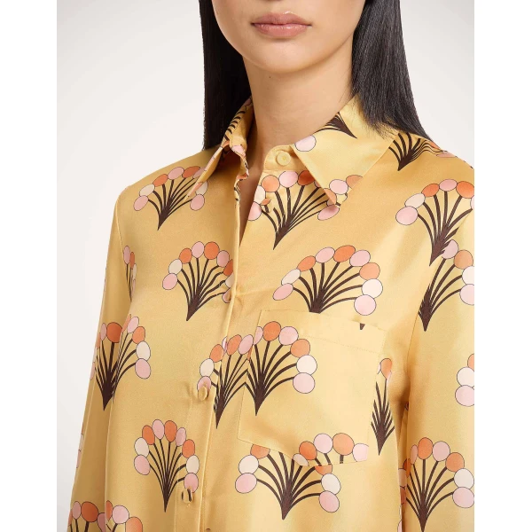 La DoubleJ Boy Shirt in Florette Yellow - Tops - Milanese Maximalist Fashion at Coveti