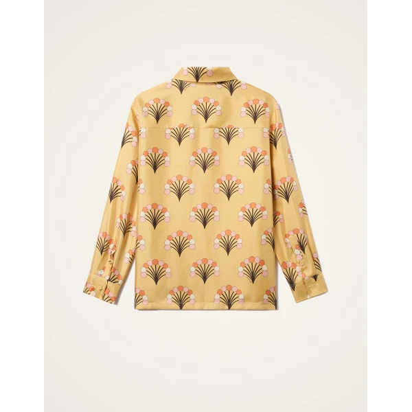 La DoubleJ Boy Shirt in Florette Yellow - Tops - Milanese Maximalist Fashion at Coveti
