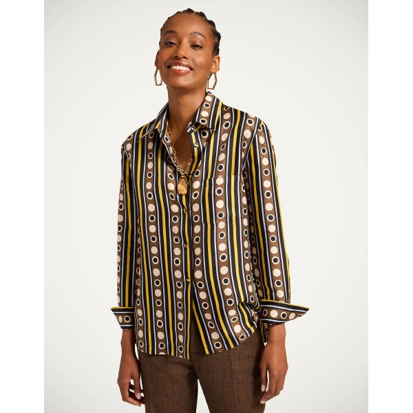 La DoubleJ Boy Shirt in Sanctuary Brown - Tops - Milanese Maximalist Fashion at Coveti