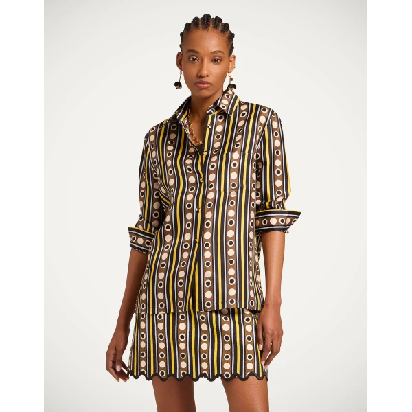 La DoubleJ Boy Shirt in Sanctuary Brown - Tops - Milanese Maximalist Fashion at Coveti