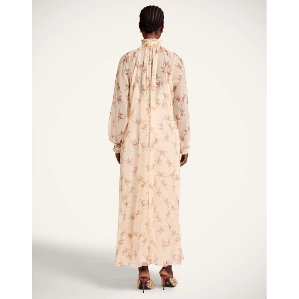 La DoubleJ Cerere Dress in Farfalla Buttercream - Dresses - Milanese Maximalist Fashion at Coveti