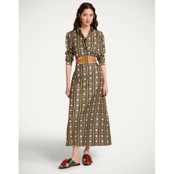 La DoubleJ Chemise Swing Dress in Sanctuary Brown - Dresses - Milanese Maximalist Fashion at Coveti
