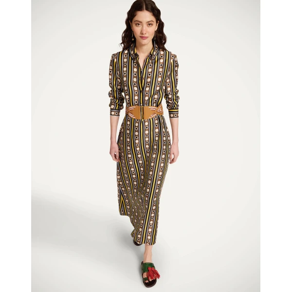 La DoubleJ Chemise Swing Dress in Sanctuary Brown - Dresses - Milanese Maximalist Fashion at Coveti