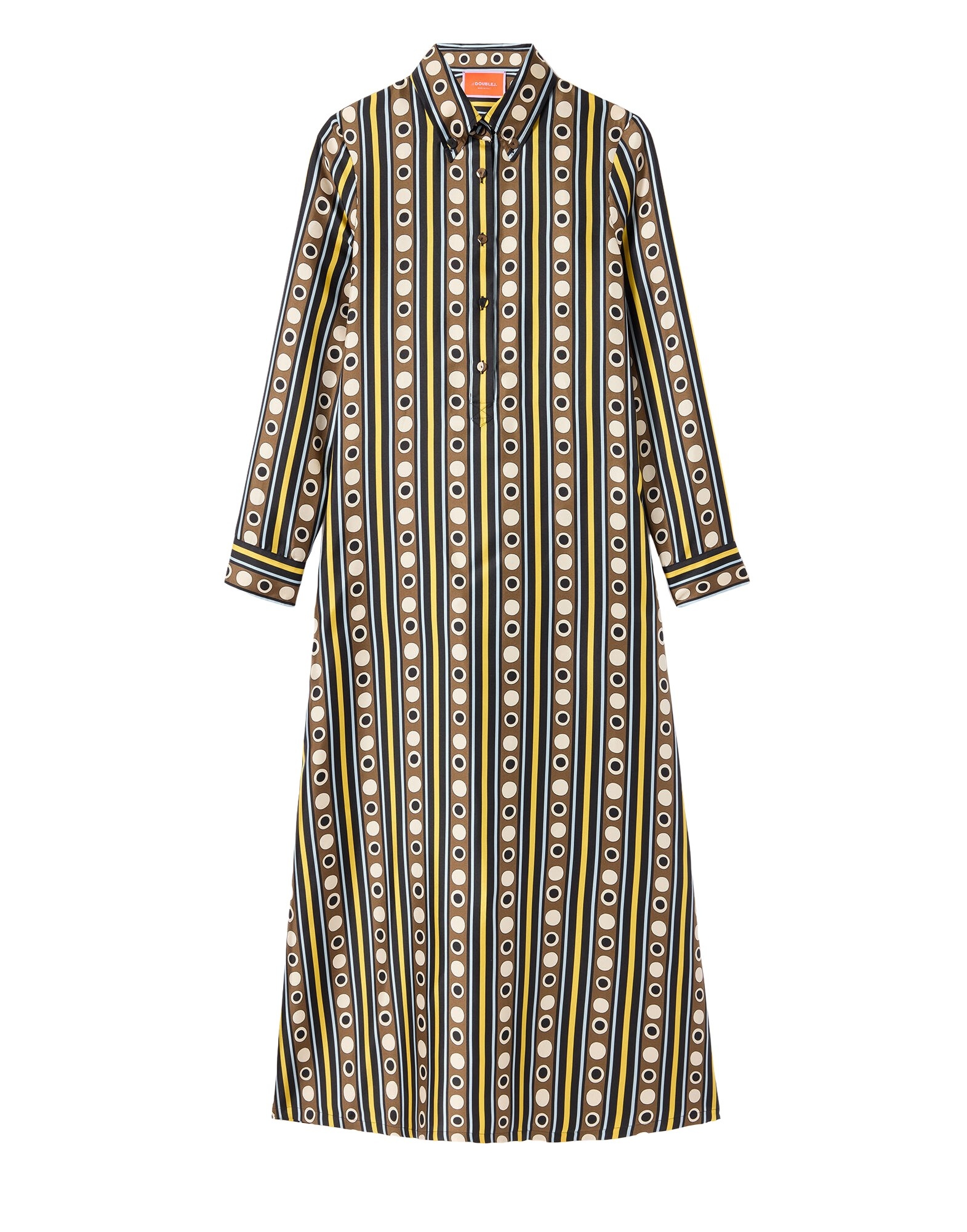 La DoubleJ Chemise Swing Dress in Sanctuary Brown - Dresses - Milanese Maximalist Fashion at Coveti
