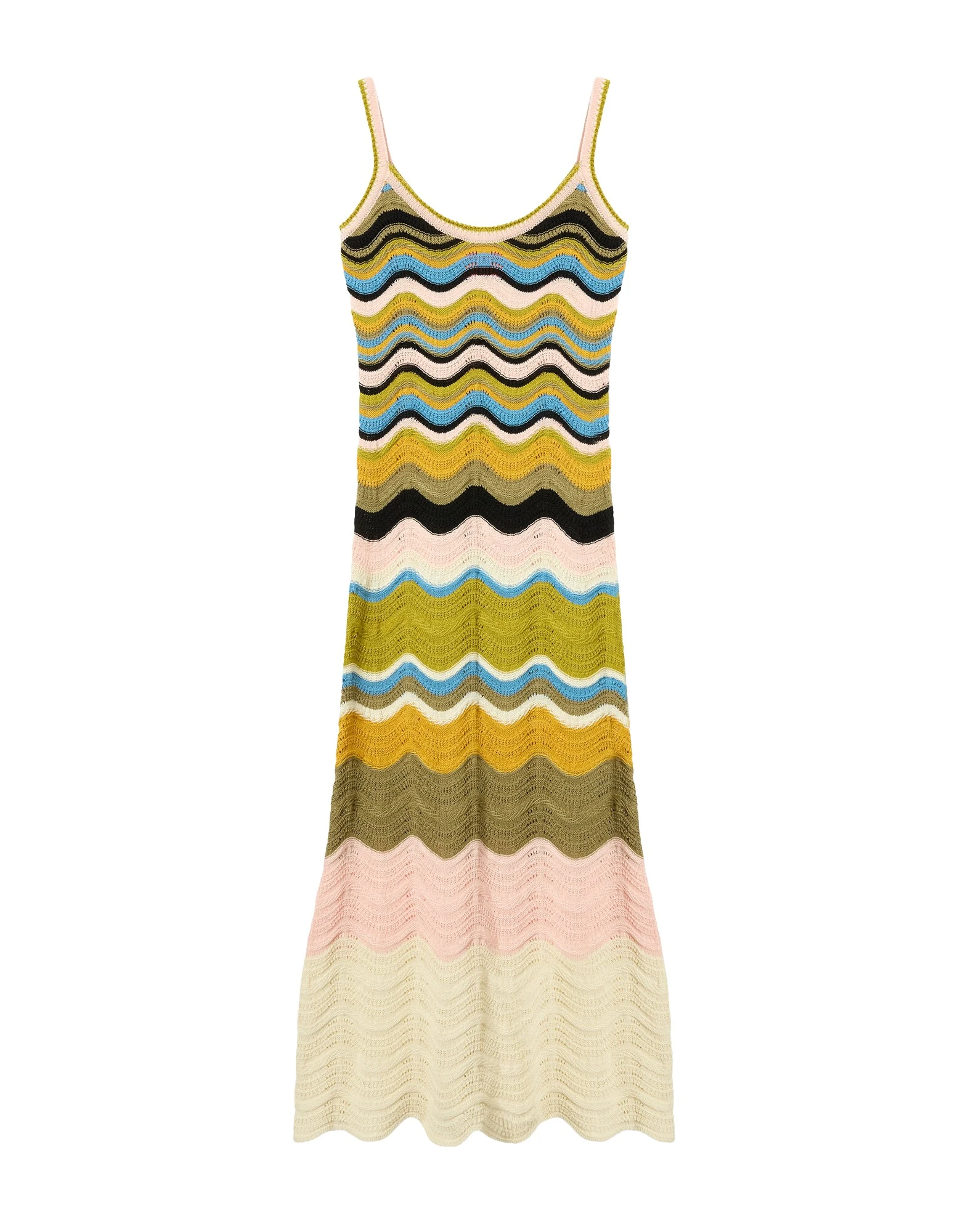 La-DoubleJ-Chevron-Sundress-in-Multicolor-Geen-Pink94231_nobg La DoubleJ Chevron Sundress in Multicolor Geen & Pink - Dresses - Milanese Maximalist Fashion at Coveti