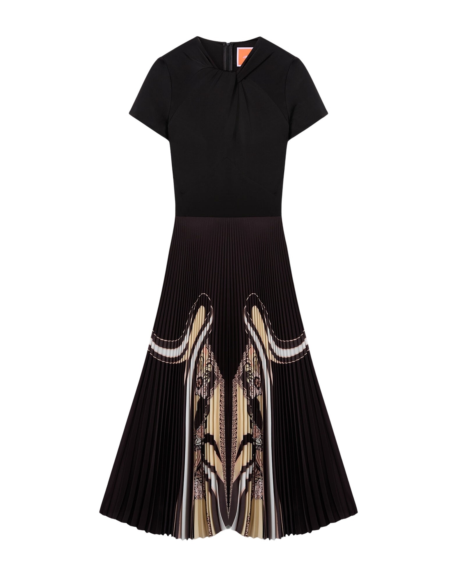 La DoubleJ Chignon Dress in Ambrosia Placée Black - Dresses - Milanese Maximalist Fashion at Coveti