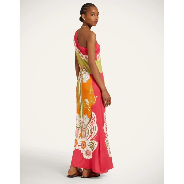 La DoubleJ Clingy Roy Dress in Ambrosia Placée Orange - Dresses - Milanese Maximalist Fashion at Coveti