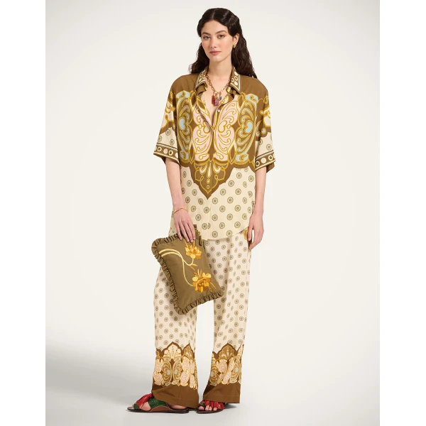 La DoubleJ Club Pants in Cocoon Placée Brown - Pants - Milanese Maximalist Fashion at Coveti