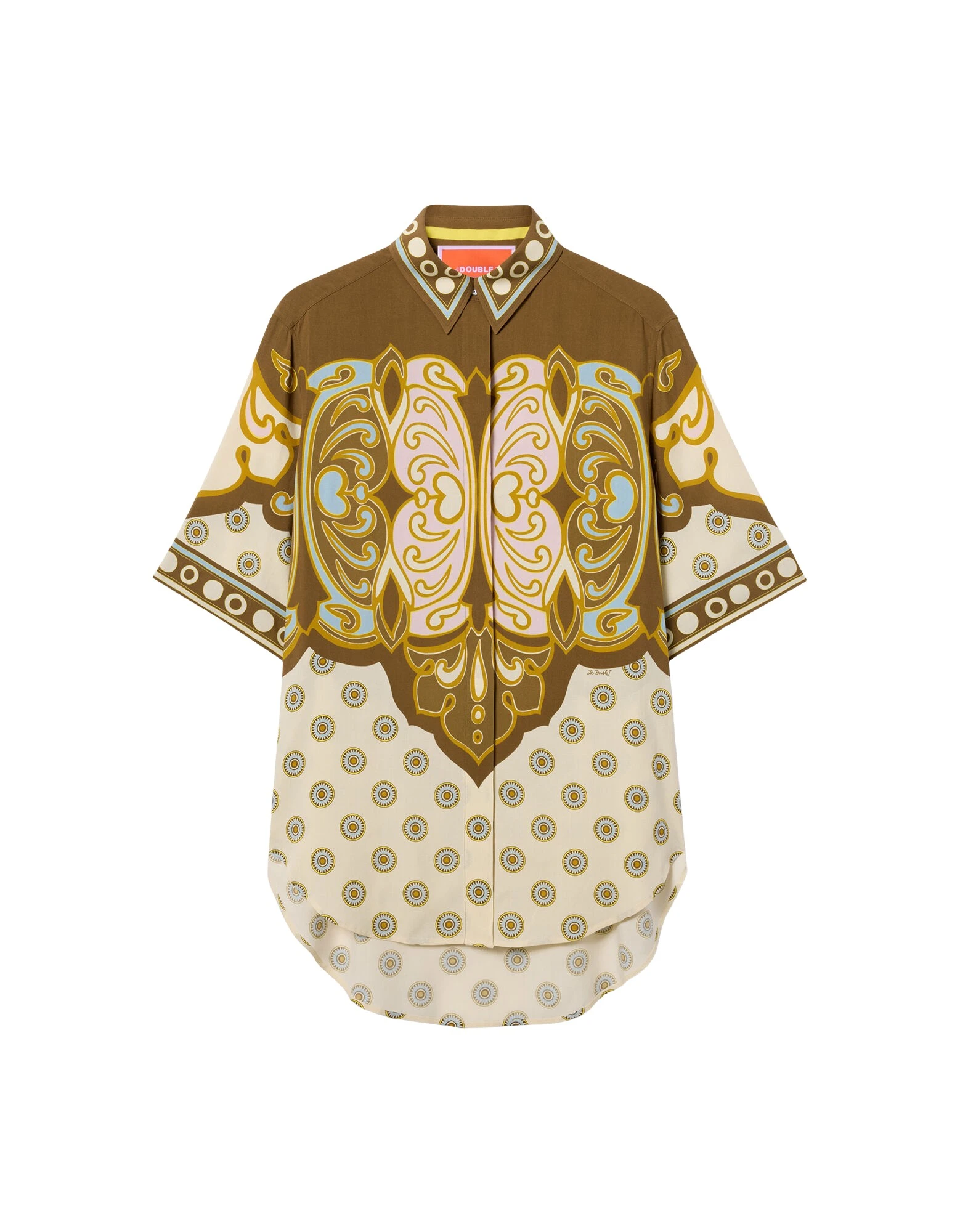 La-DoubleJ-Club-Shirt-in-Cocoon-Placee-Brown85330_nobg La DoubleJ Club Shirt in Cocoon Placée Brown - Tops - Milanese Maximalist Fashion at Coveti