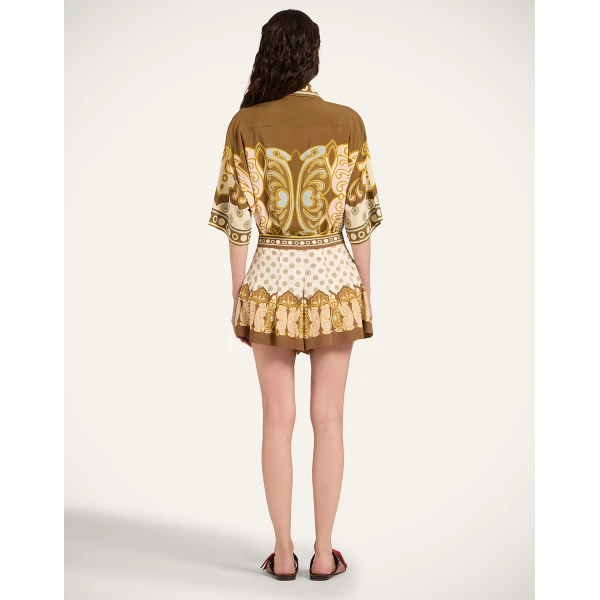 La DoubleJ Club Skort in Cocoon Placée Brown - Shorts - Milanese Maximalist Fashion at Coveti