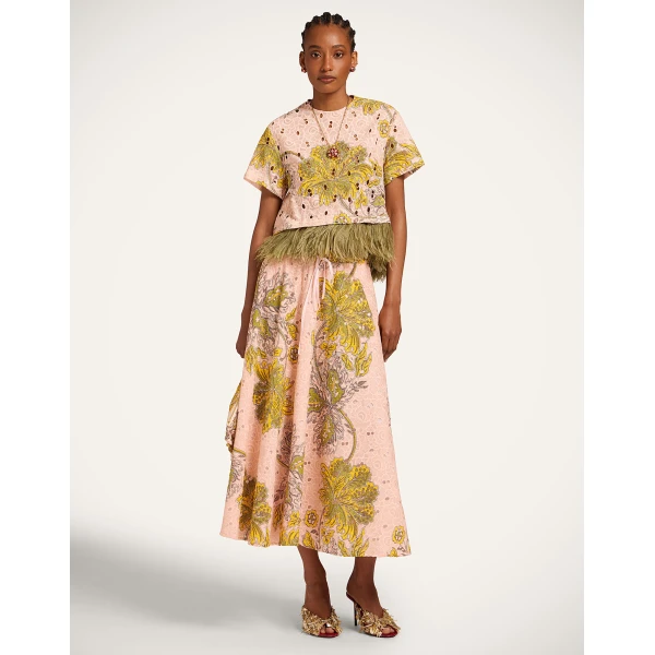 La DoubleJ Drawstring Skirt in Swathe Pink - Skirts - Milanese Maximalist Fashion at Coveti