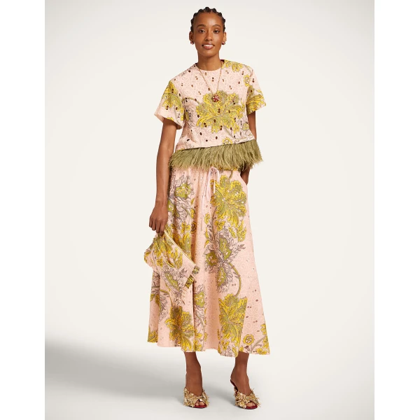 La DoubleJ Drawstring Skirt in Swathe Pink - Skirts - Milanese Maximalist Fashion at Coveti