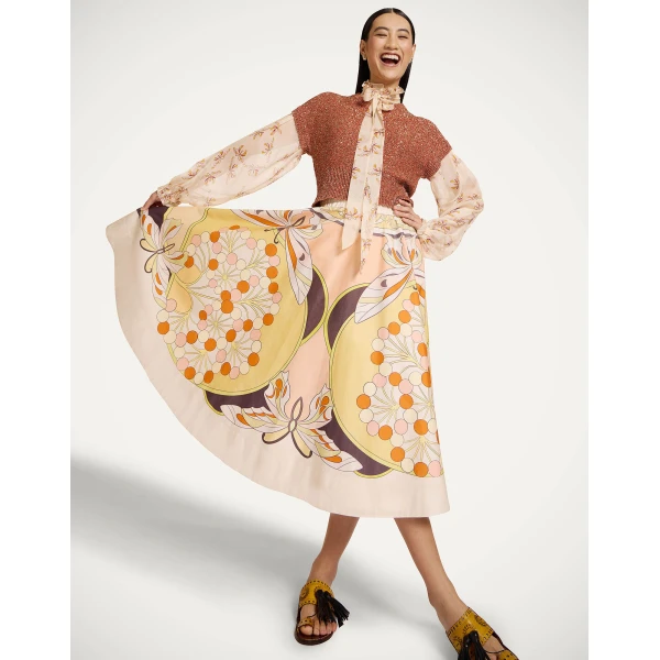 La DoubleJ Duchess Gilet in Solid Orange - Knitwear - Milanese Maximalist Fashion at Coveti