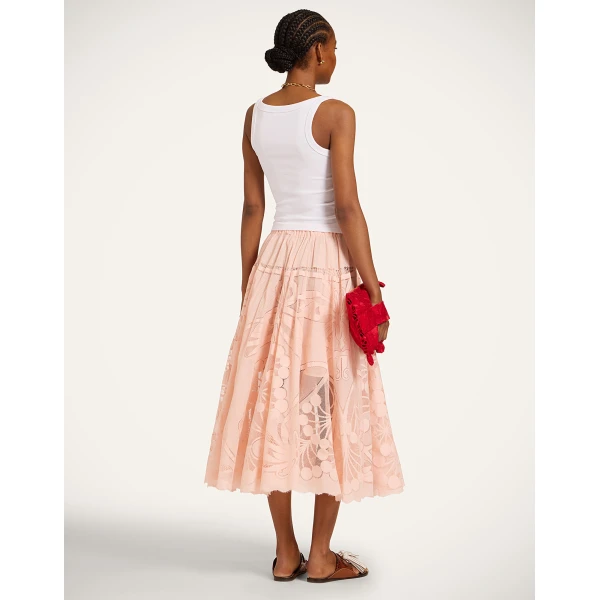 La DoubleJ Duchess Skirt in Solid Pale Pink - Skirts - Milanese Maximalist Fashion at Coveti