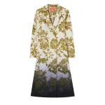 La DoubleJ Duster Coat in Oasis Ombré Placée Green & Black - Coats - Milanese Maximalist Fashion at Coveti