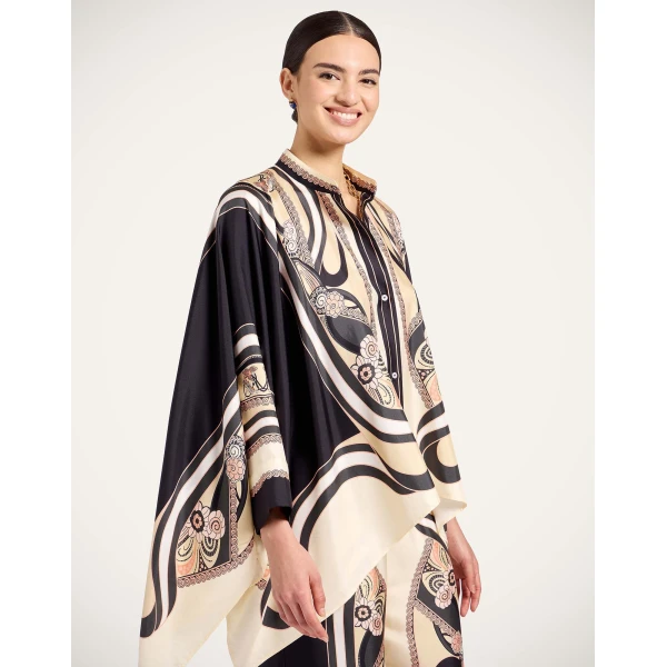 La DoubleJ Foulard Shirt in Ambrosia Placée Pale Pink - Tops - Milanese Maximalist Fashion at Coveti
