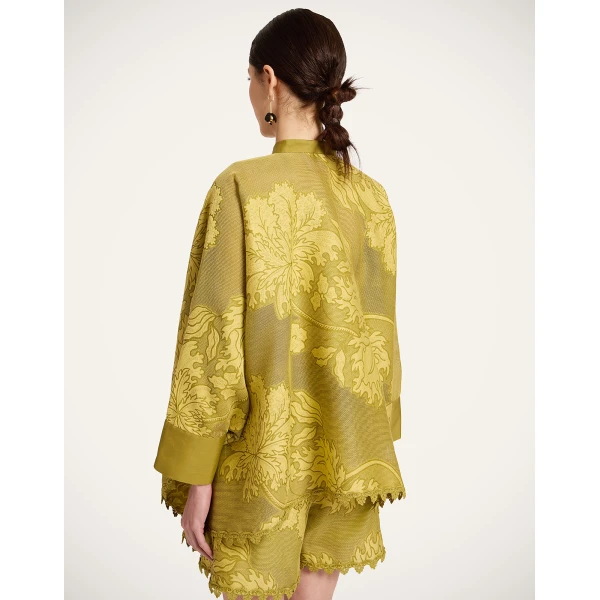 La DoubleJ Foulard Shirt in Solid Green - Tops - Milanese Maximalist Fashion at Coveti