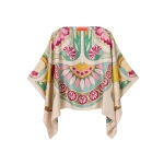 La DoubleJ Foulard Top in Tulip Placée Green - Tops - Milanese Maximalist Fashion at Coveti