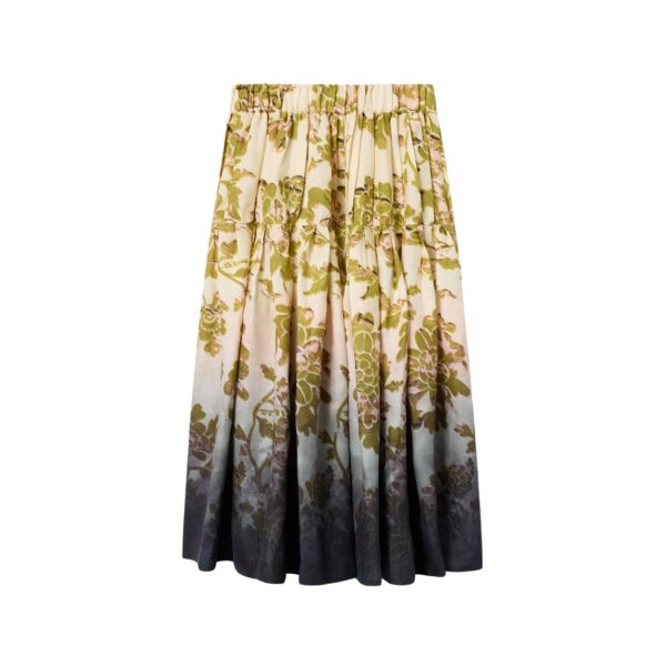 La DoubleJ Gala Skirt in Oasis Ombré Placée Green & Black - Skirts - Milanese Maximalist Fashion at Coveti