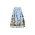 La DoubleJ Gala Skirt in Oceania Placée Light Blue - Skirts - Milanese Maximalist Fashion at Coveti