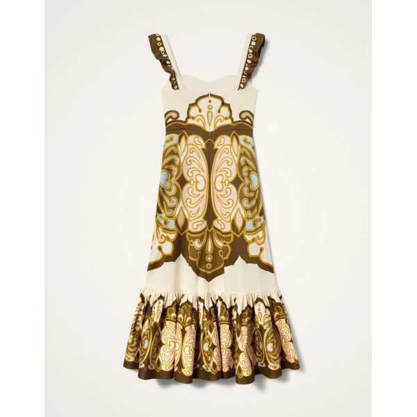 La DoubleJ Gingerbread Dress in Cocoon Placée Brown - Dresses - Milanese Maximalist Fashion at Coveti