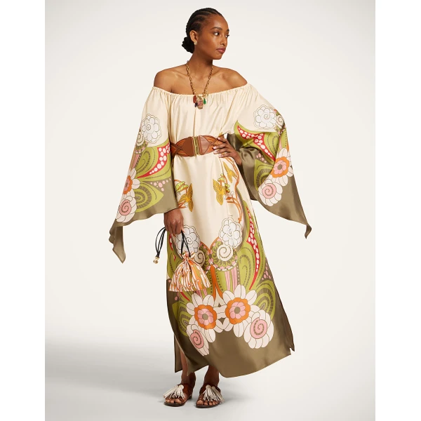 La DoubleJ Goddess Dress in Ambrosia Placée Ivory - Dresses - Milanese Maximalist Fashion at Coveti