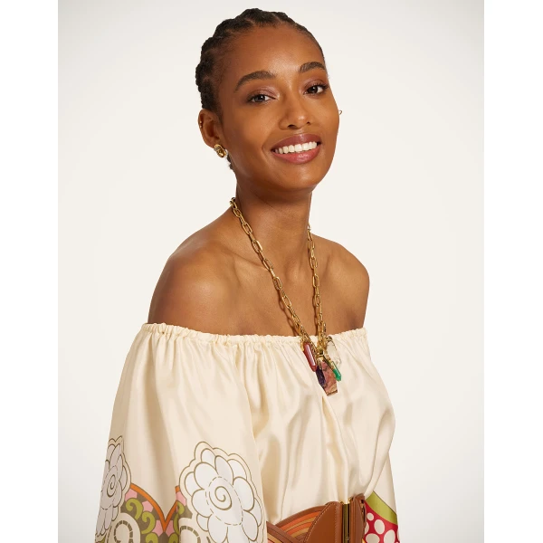 La DoubleJ Goddess Dress in Ambrosia Placée Ivory - Dresses - Milanese Maximalist Fashion at Coveti