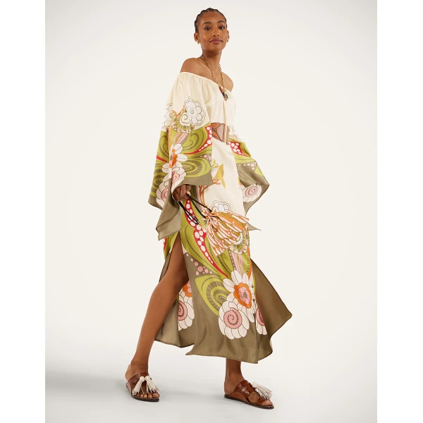 La DoubleJ Goddess Dress in Ambrosia Placée Ivory - Dresses - Milanese Maximalist Fashion at Coveti