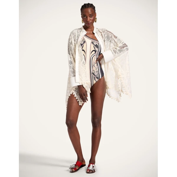 La DoubleJ Goddess Suit in Ambrosia Placée Pale Pink - Beachwear - Milanese Maximalist Fashion at Coveti