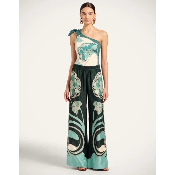 La DoubleJ Goddess Suit in Blooming Tulip Placée Mint - Beachwear - Milanese Maximalist Fashion at Coveti