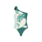 La DoubleJ Goddess Suit in Blooming Tulip Placée Mint - Beachwear - Milanese Maximalist Fashion at Coveti