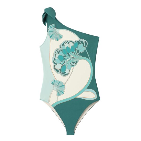 La DoubleJ Goddess Suit in Blooming Tulip Placée Mint - Beachwear - Milanese Maximalist Fashion at Coveti