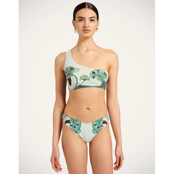La DoubleJ Goddess Top in Blooming Tulip Placée Mint - Beachwear - Milanese Maximalist Fashion at Coveti