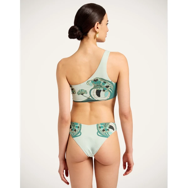 La DoubleJ Goddess Top in Blooming Tulip Placée Mint - Beachwear - Milanese Maximalist Fashion at Coveti