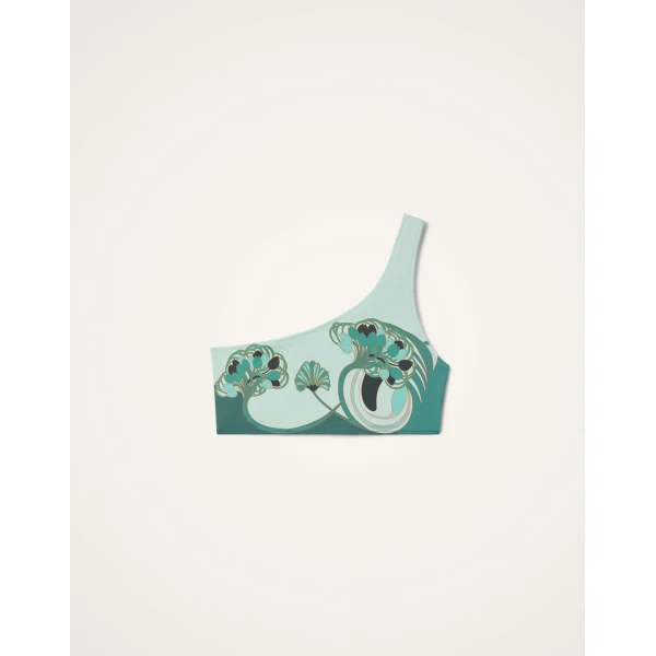 La DoubleJ Goddess Top in Blooming Tulip Placée Mint - Beachwear - Milanese Maximalist Fashion at Coveti
