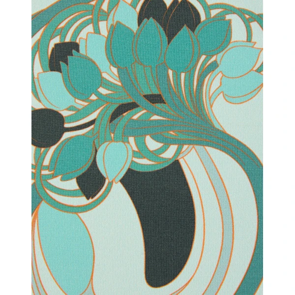 La DoubleJ Goddess Top in Blooming Tulip Placée Mint - Beachwear - Milanese Maximalist Fashion at Coveti